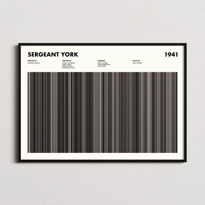 Sergeant York Movie Barcode Poster