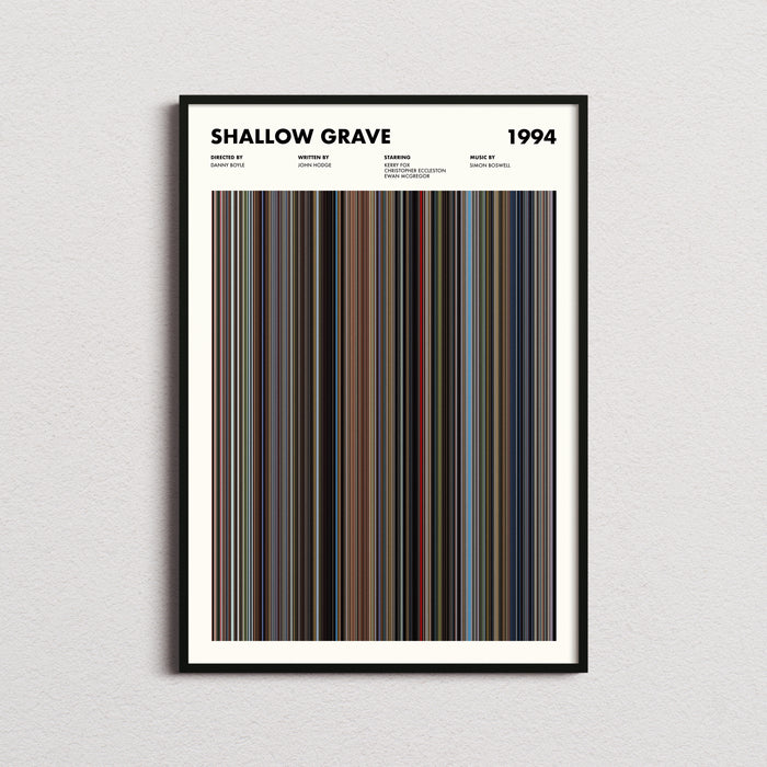 Shallow Grave Movie Barcode Poster