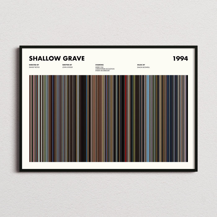 Shallow Grave Movie Barcode Poster