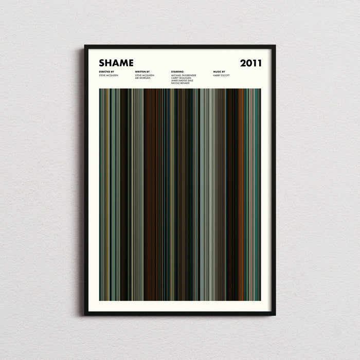 Shame Movie Barcode Poster
