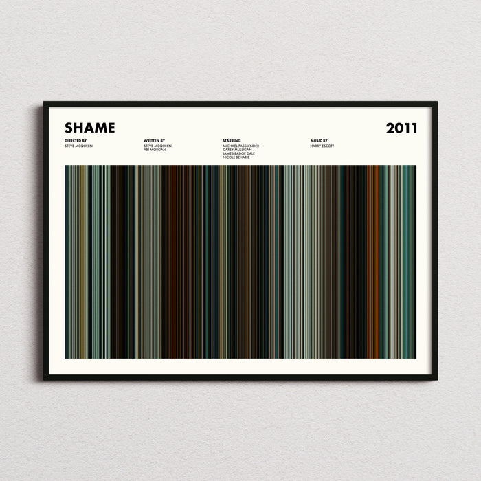 Shame Movie Barcode Poster