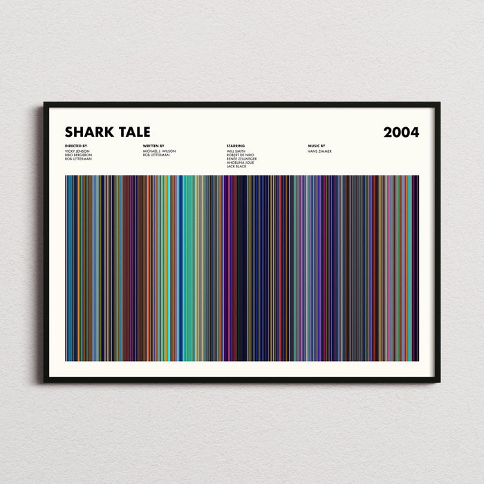 Shark Tale Movie Barcode Poster