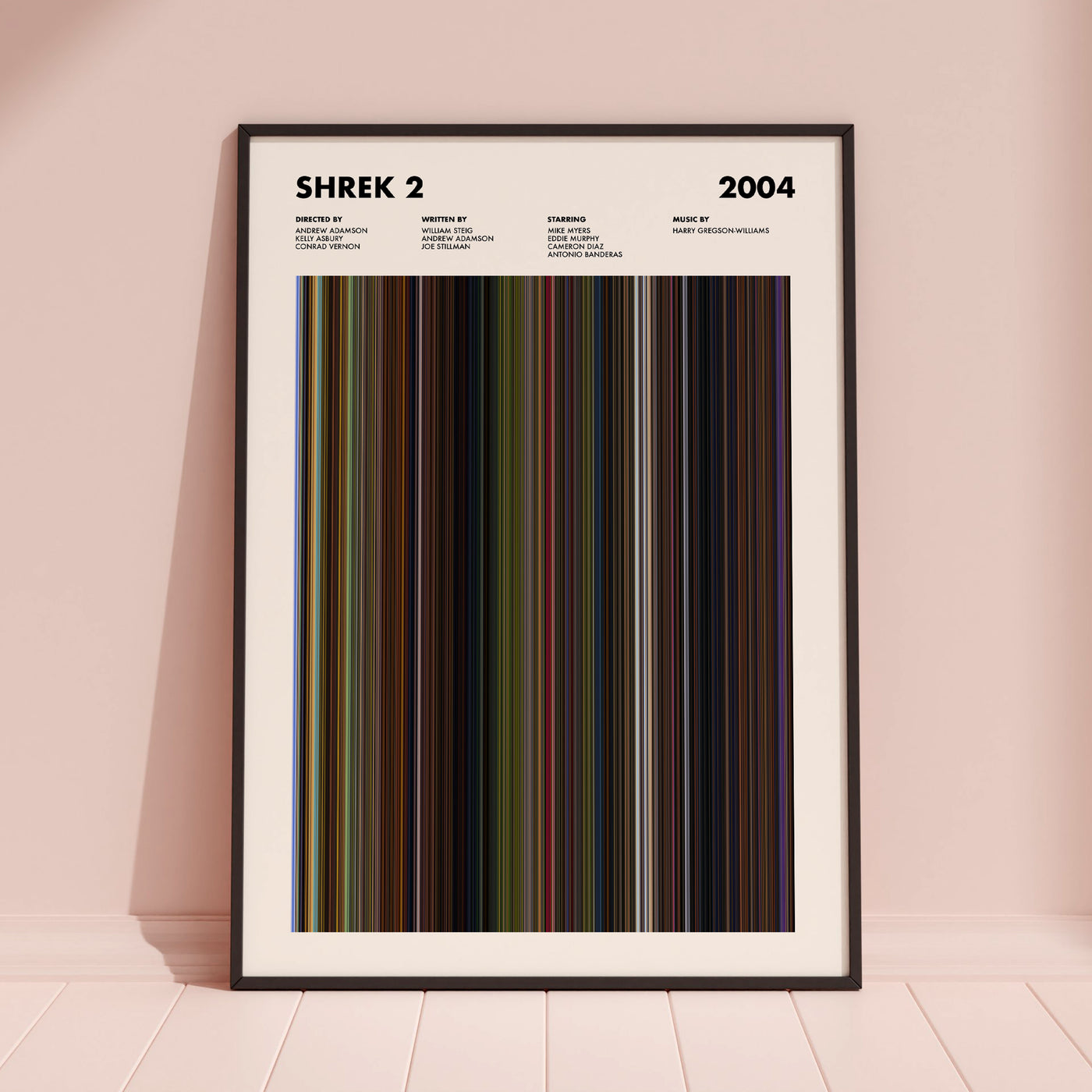 Shrek 2 Movie Barcode Poster — Movie Hues