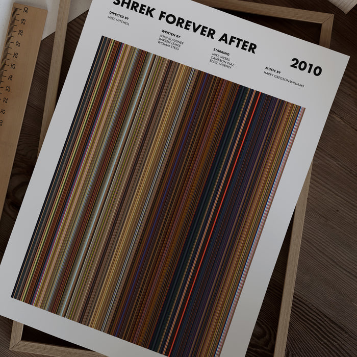 Shrek Forever After Movie Barcode Poster