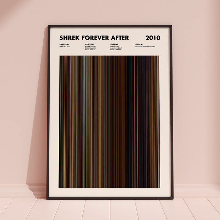 Shrek Forever After Movie Barcode Poster