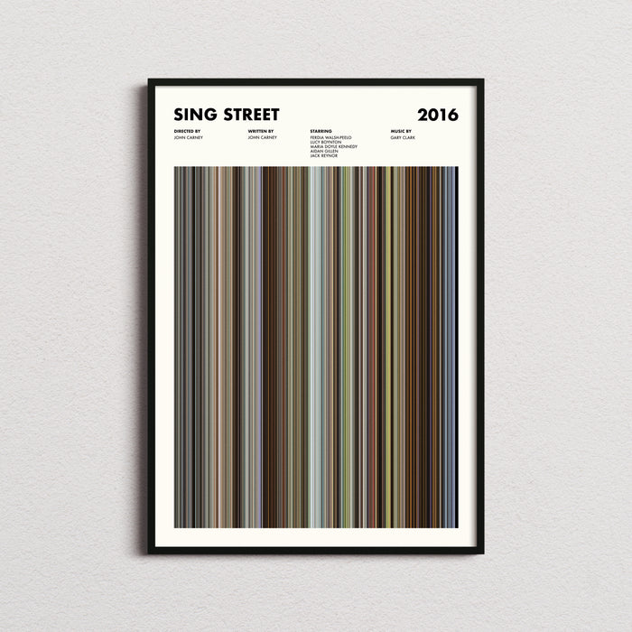 Sing Street Movie Barcode Poster