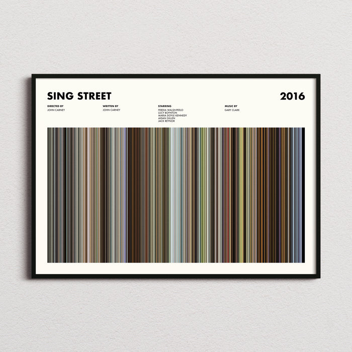 Sing Street Movie Barcode Poster