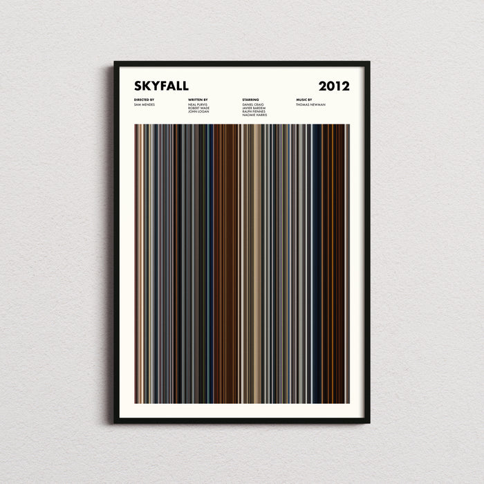 Skyfall Movie Barcode Poster