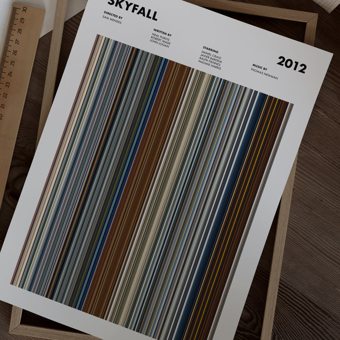 Skyfall Movie Barcode Poster