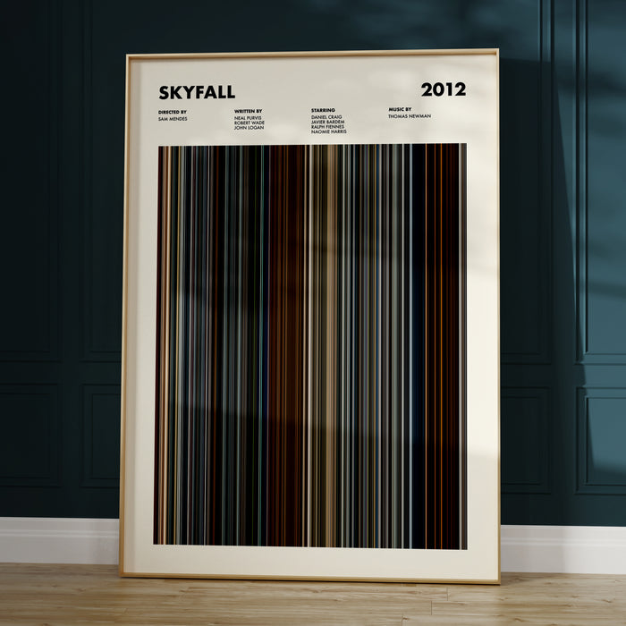 Skyfall Movie Barcode Poster