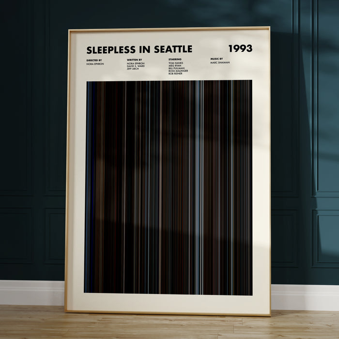 Sleepless In Seattle Movie Barcode Poster