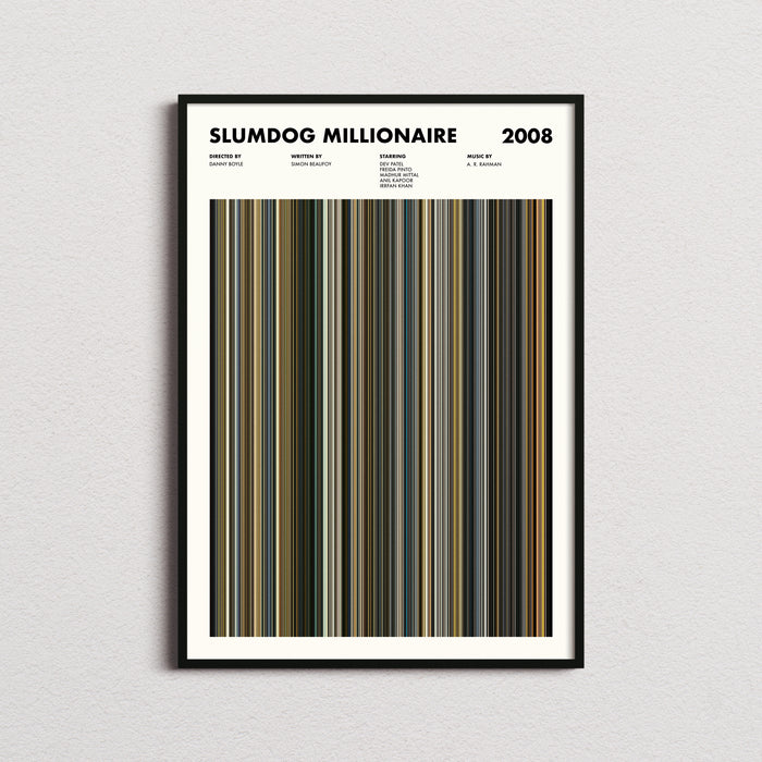 Slumdog Millionaire Movie Barcode Poster