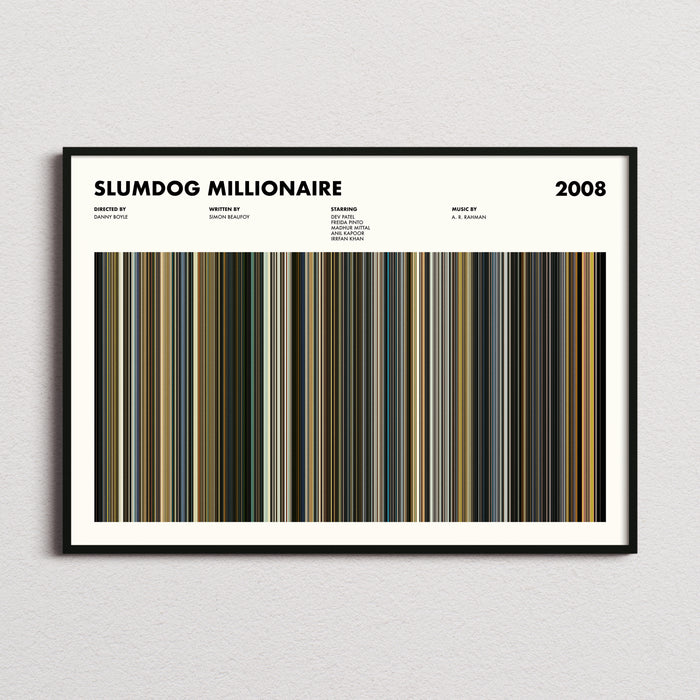 Slumdog Millionaire Movie Barcode Poster