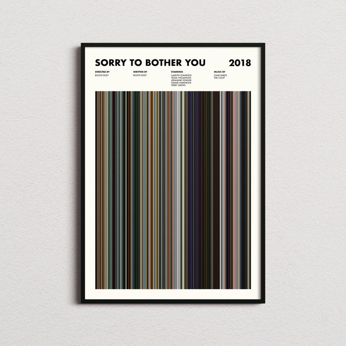 Sorry to Bother You Movie Barcode Poster