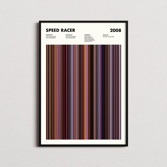 Speed Racer Movie Barcode Poster