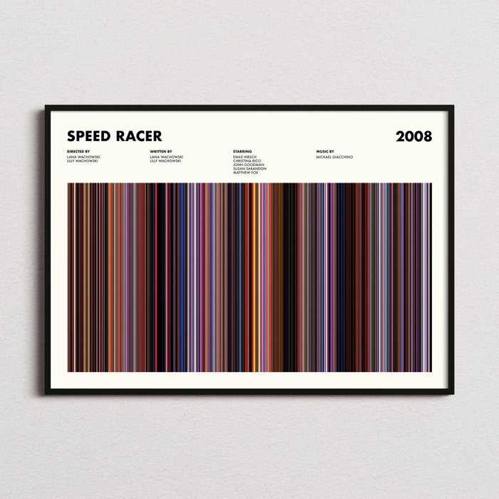 Speed Racer Movie Barcode Poster