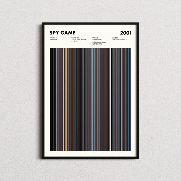 Spy Game Movie Barcode Poster