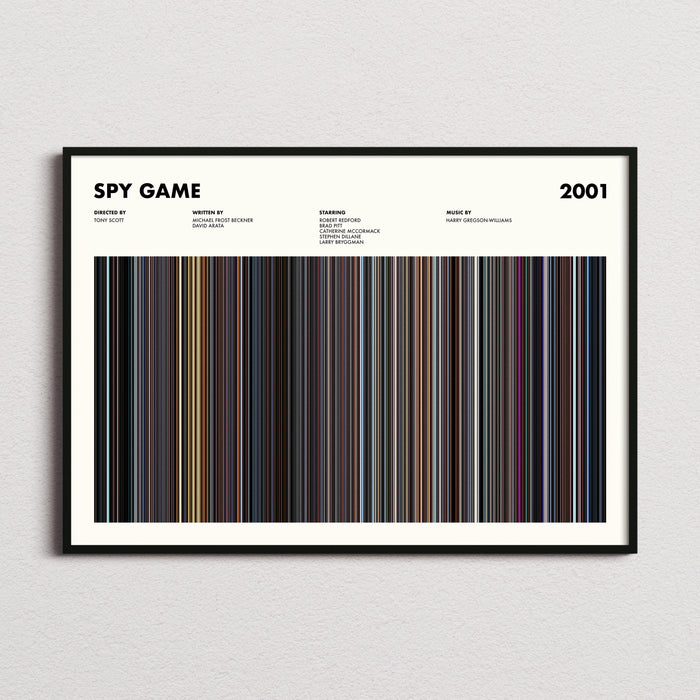 Spy Game Movie Barcode Poster