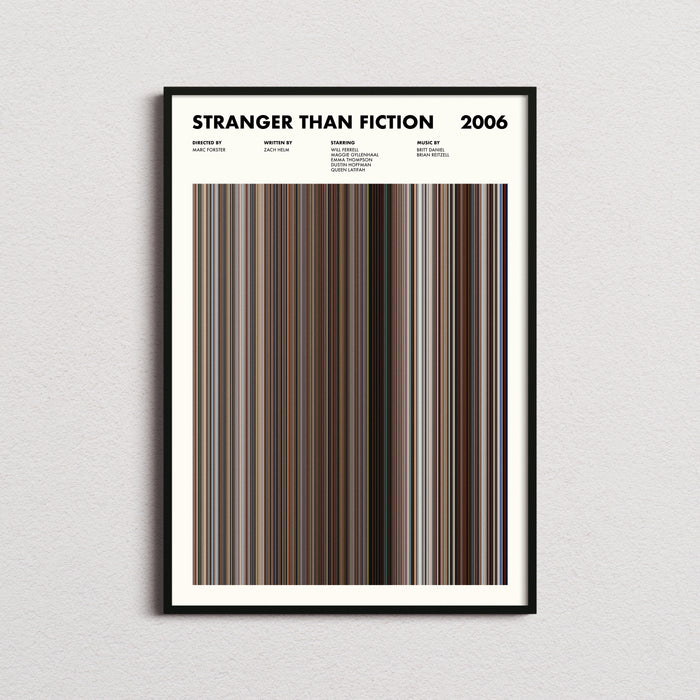 Stranger Than Fiction Movie Barcode Poster
