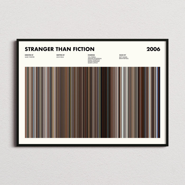 Stranger Than Fiction Movie Barcode Poster