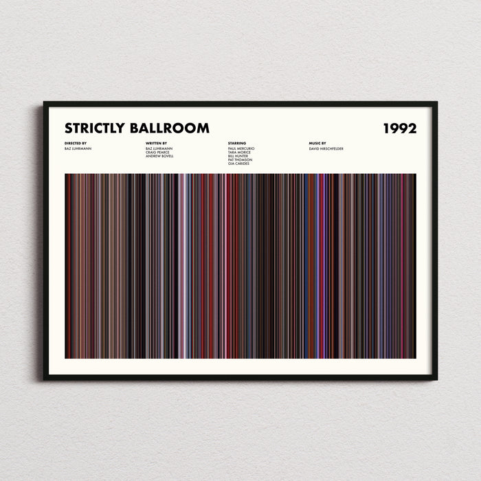 Strictly Ballroom Movie Barcode Poster