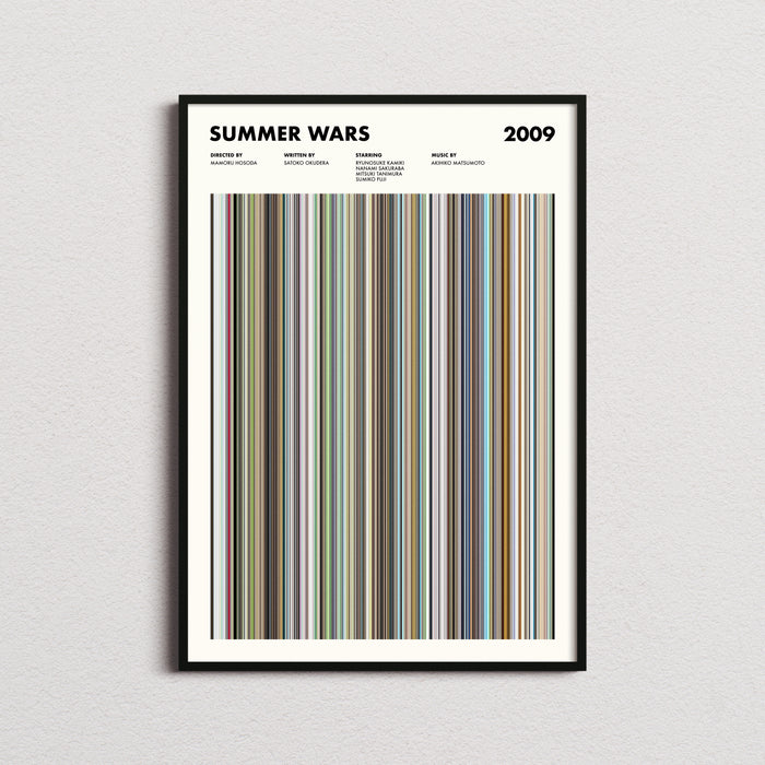 Summer Wars Movie Barcode Poster