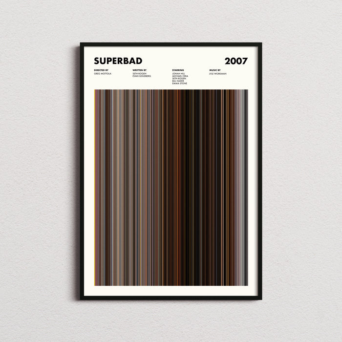 Superbad Movie Barcode Poster