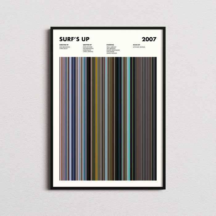 Surfs Up Movie Barcode Poster