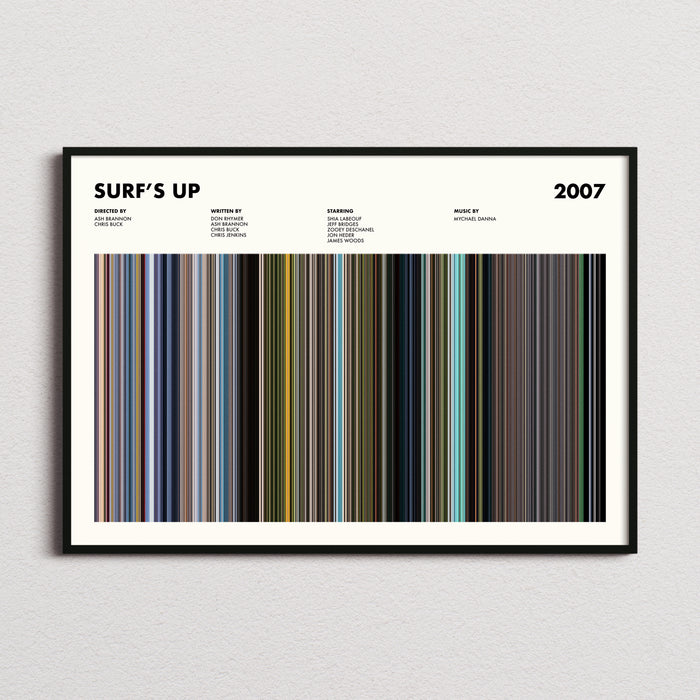 Surfs Up Movie Barcode Poster