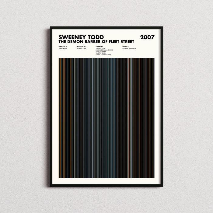 Sweeney Todd Movie Barcode Poster