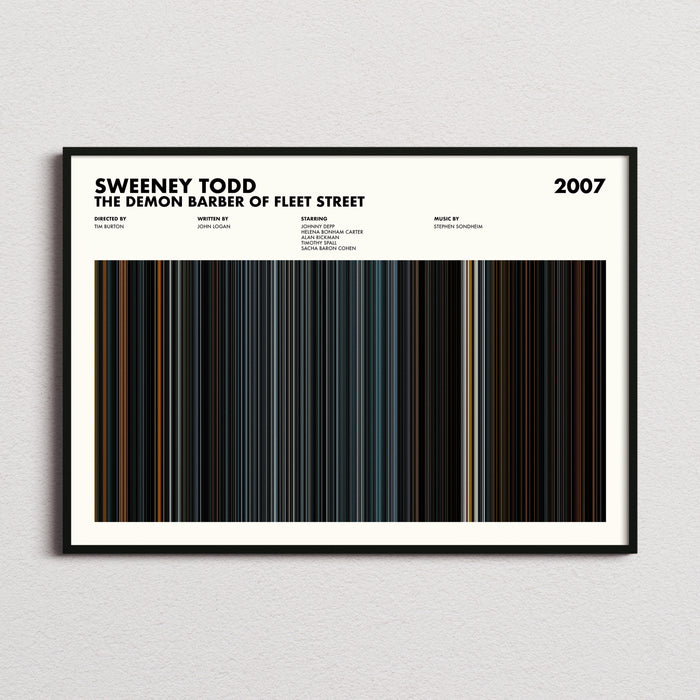 Sweeney Todd Movie Barcode Poster