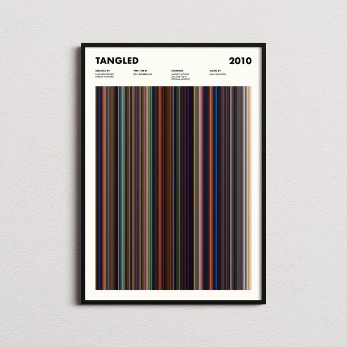 Tangled Movie Barcode Poster