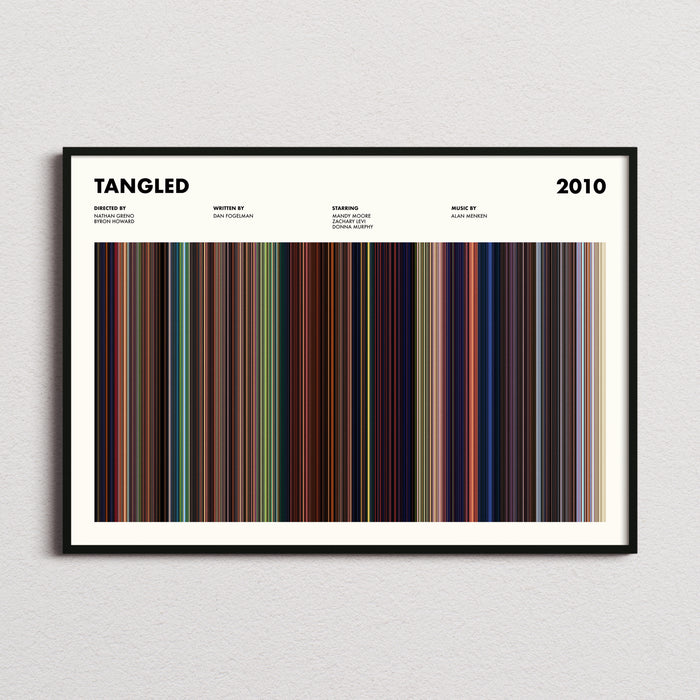 Tangled Movie Barcode Poster
