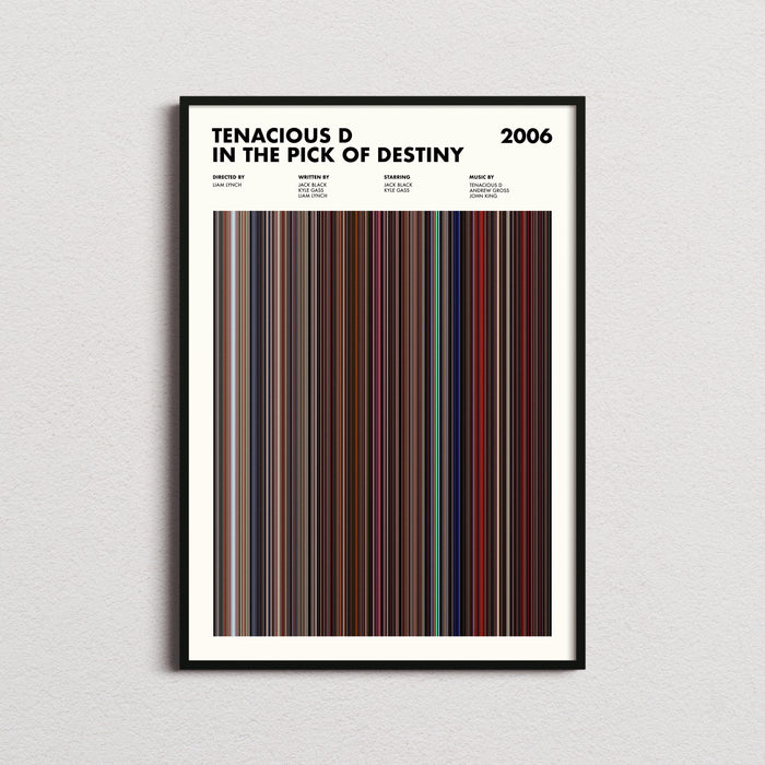 Tenacious D In The Pick Of Destiny Movie Barcode Poster