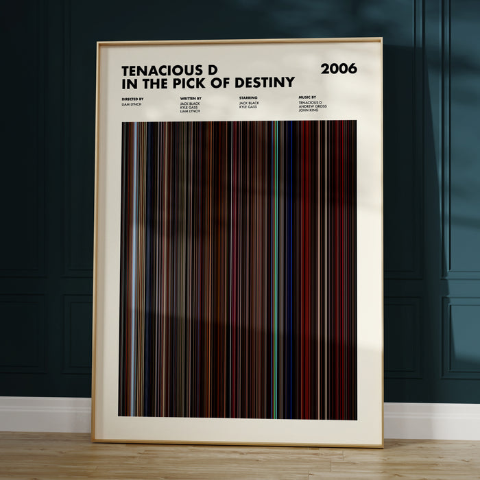 Tenacious D In The Pick Of Destiny Movie Barcode Poster