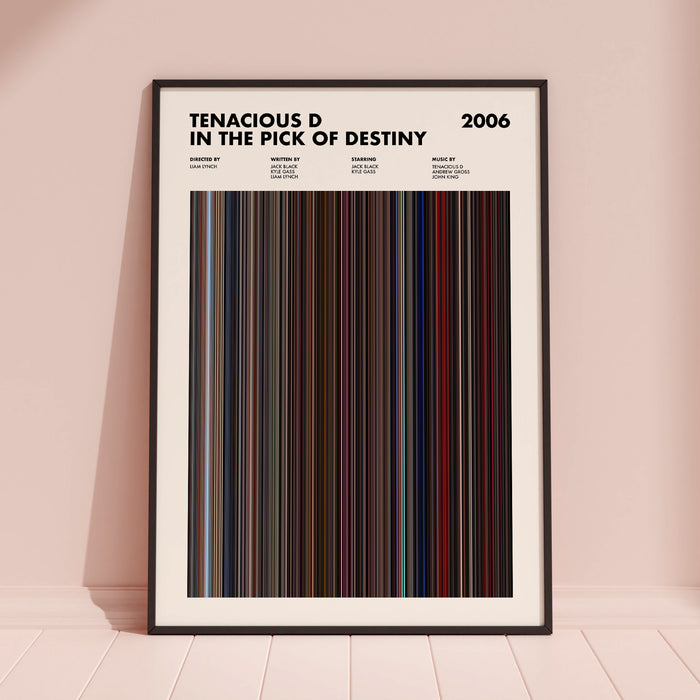 Tenacious D In The Pick Of Destiny Movie Barcode Poster