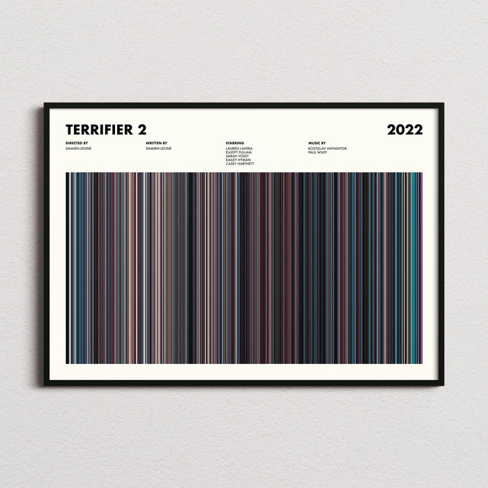 Terrifier 2 Movie Barcode Poster