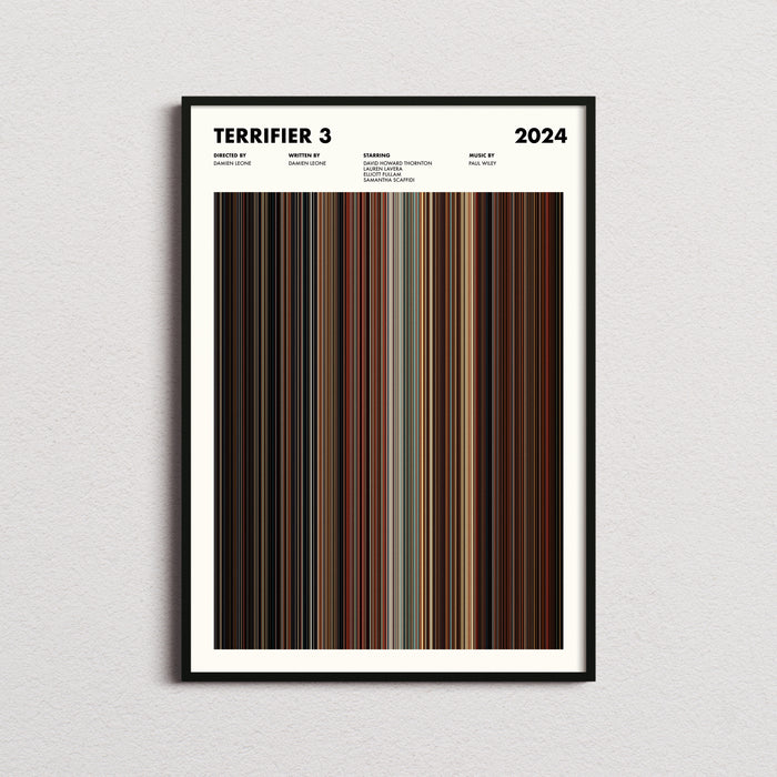 Terrifier 3 Movie Barcode Poster