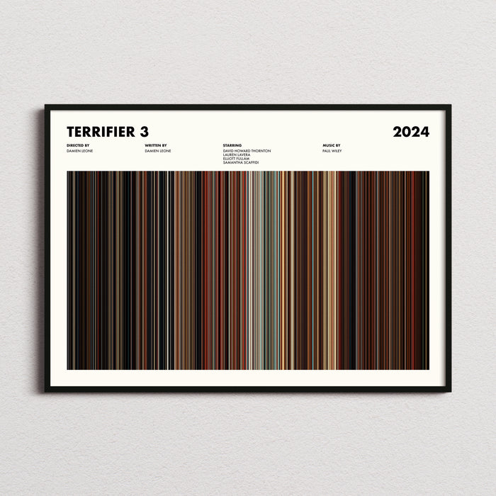 Terrifier 3 Movie Barcode Poster