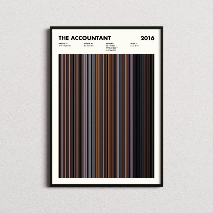 The Accountant Movie Barcode Poster