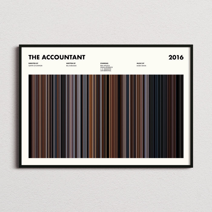 The Accountant Movie Barcode Poster
