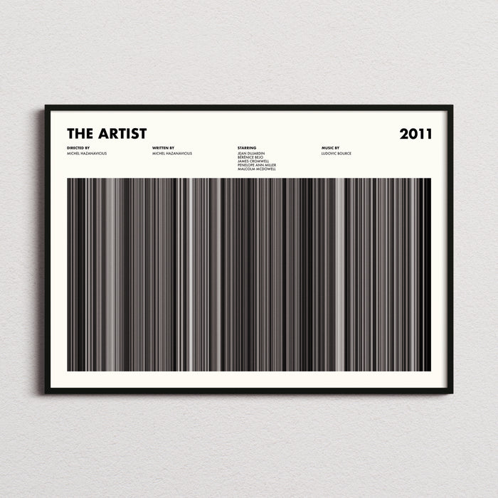 The Artist Movie Barcode Poster