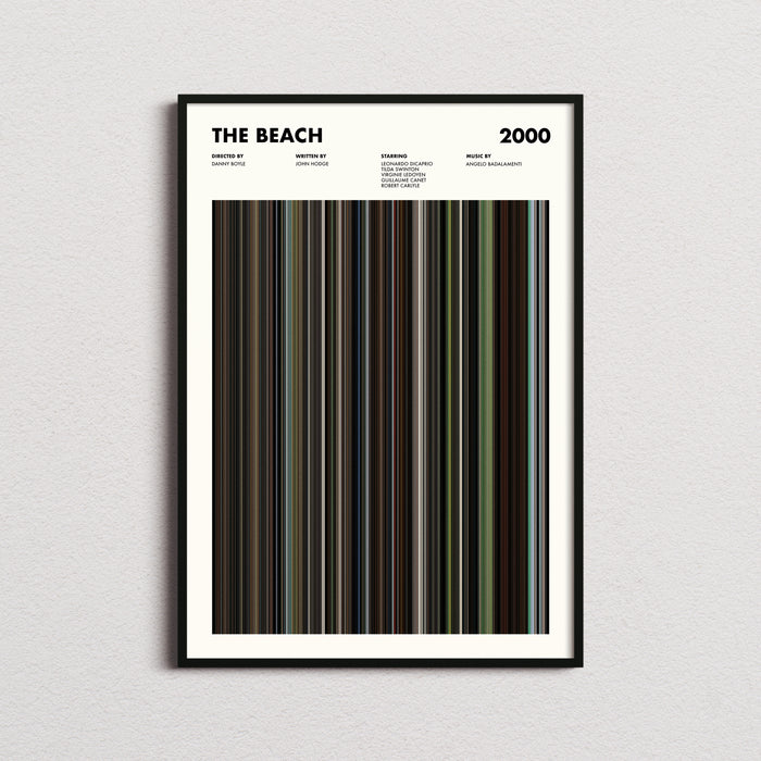 The Beach Movie Barcode Poster