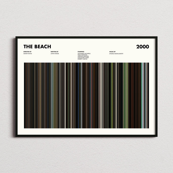 The Beach Movie Barcode Poster