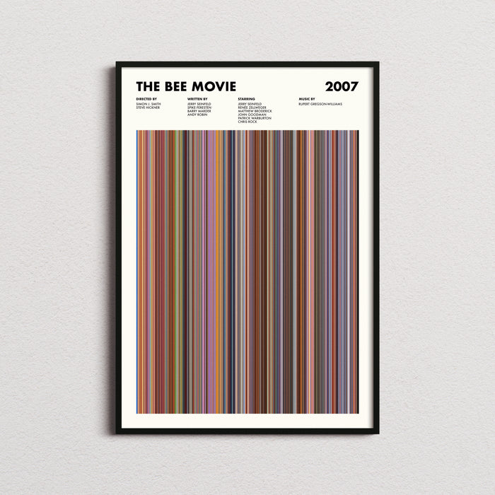 The Bee Movie Movie Barcode Poster