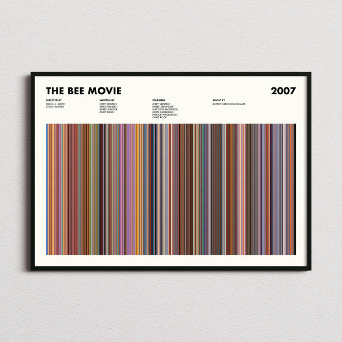 The Bee Movie Movie Barcode Poster