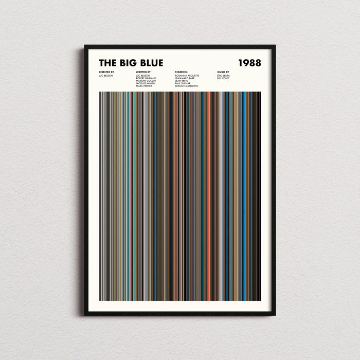 The Big Blue Movie Barcode Poster