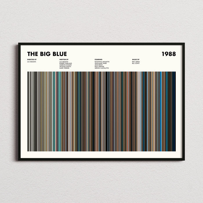 The Big Blue Movie Barcode Poster