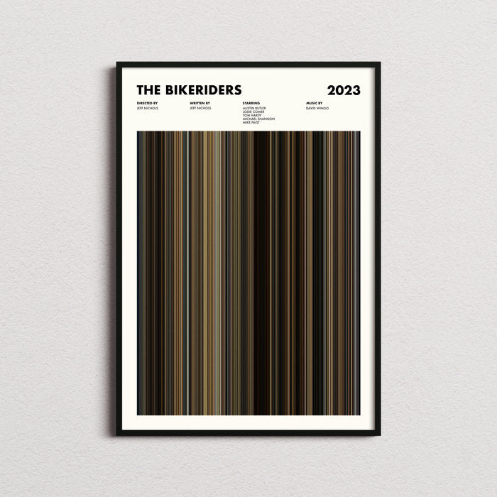 The Bikeriders Movie Barcode Poster