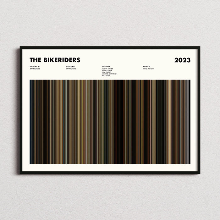 The Bikeriders Movie Barcode Poster
